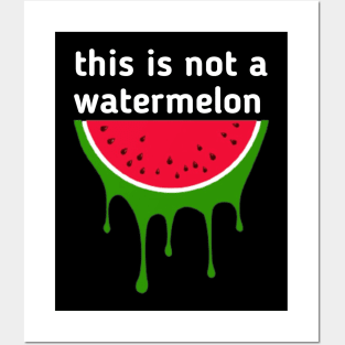 Palestine flag color watermelon Posters and Art